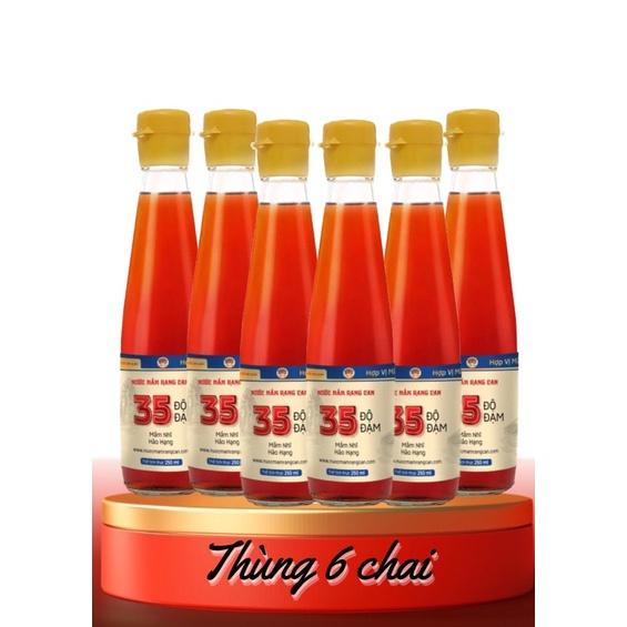 Nước mắm nhĩ ngon truyền thống 35 ĐỘ ĐẠM-Thùng 6 chai 250ml