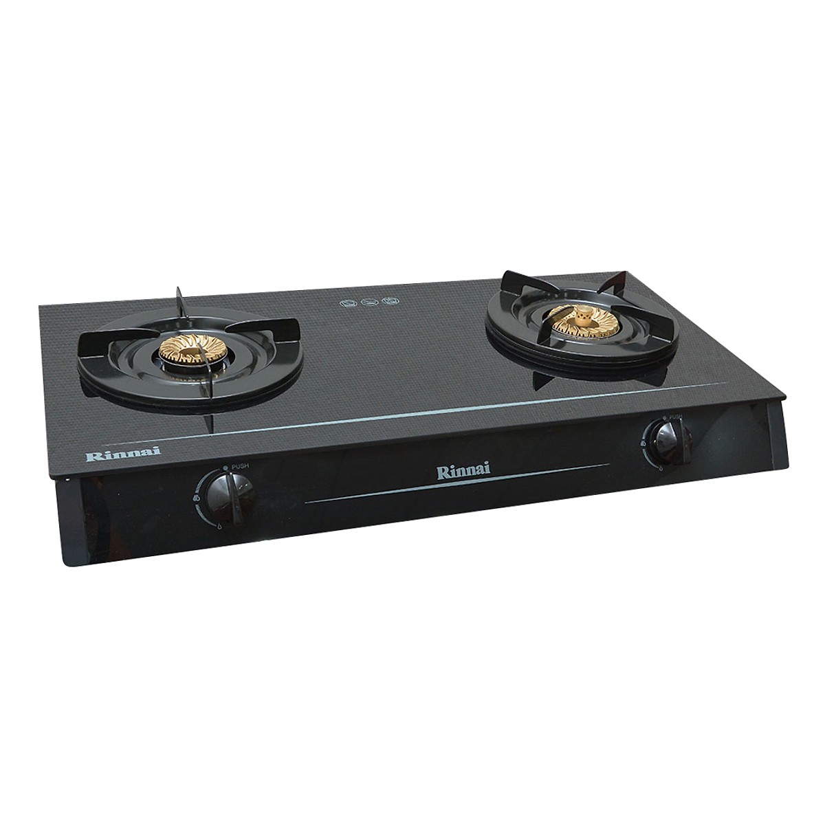 Bếp Ga Dương Đôi Rinnai RV-6 Double Glass + Tặng kèm 1 bộ van và dây gas- Hàng chính hãng