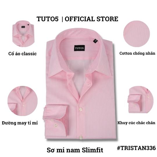 Áo sơ mi công sở trung niên nam TUTO5 Menswear dài tay trơn Regular Fit Plain Midnight Blue Shirt cotton chống nhăn cao cấp phong cách trẻ trung, nam tính xanh 105126021