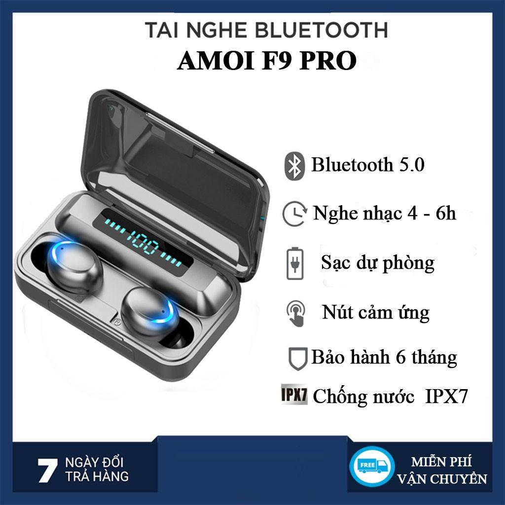 Tai Nghe Bluetooth True Wireless Amoi F9 Bản Quốc Tế | cảm ứng 1 chạm | Kháng Nước IPX 7