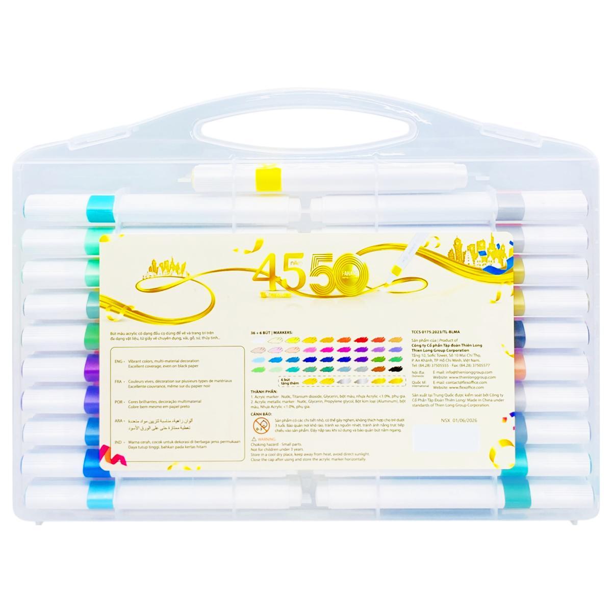 Hộp 42 Bút Màu Acrylic Đầu Cọ Brush - Colokit ACM-C036/FHS - 50 Năm Fahasa