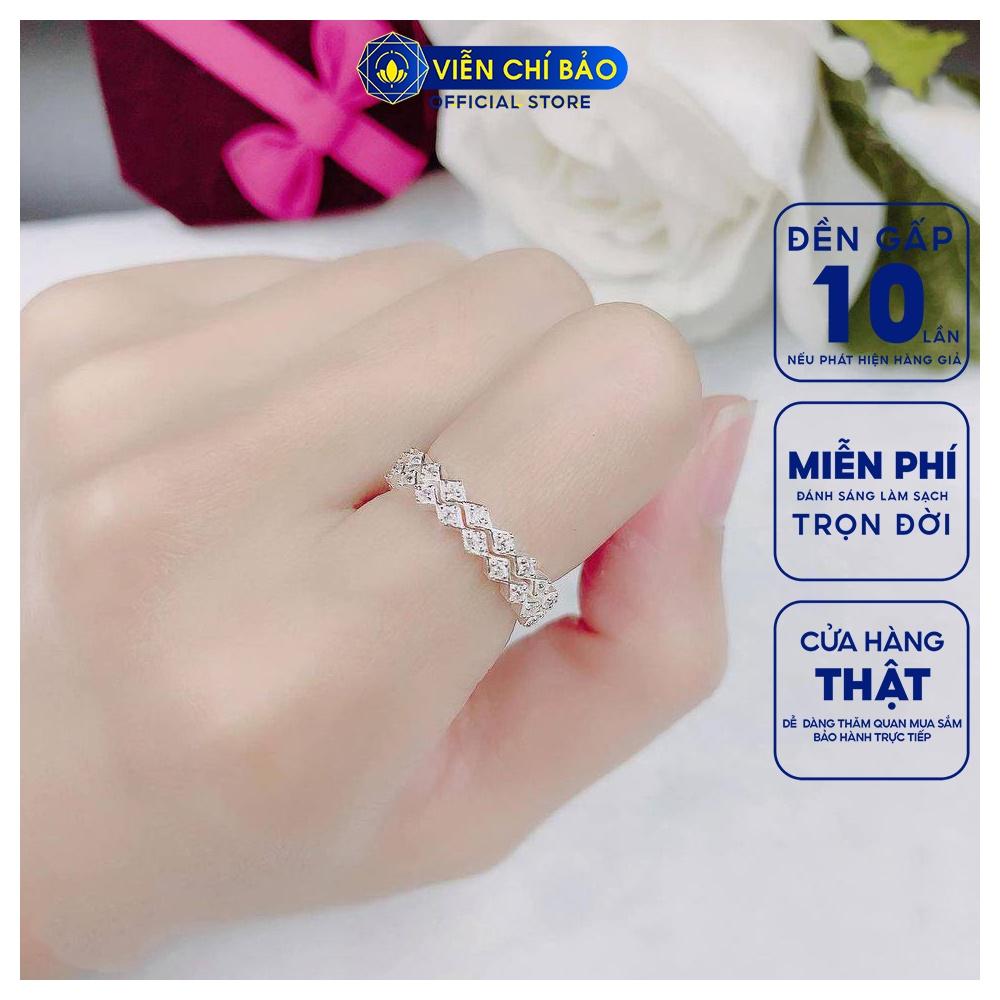 Nhẫn bạc nữ My heart hình thoi đính đá chất liệu bạc 925 thời trang phụ kiện trang sức nữ Viễn Chí Bảo N400511*