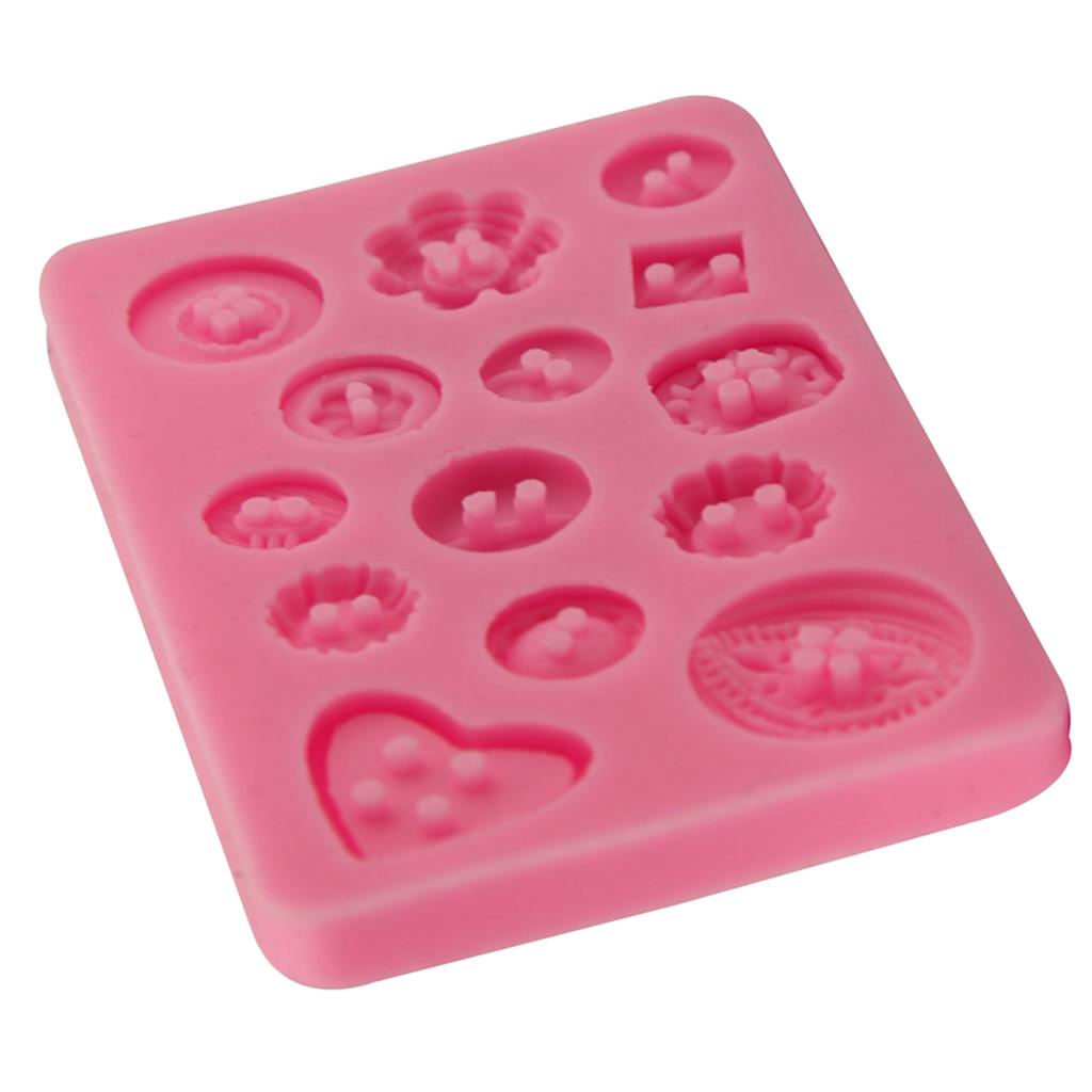 1 Set Floral Button Silicone DIY Jewelry Mold Resin Mould Baking Shape Mould