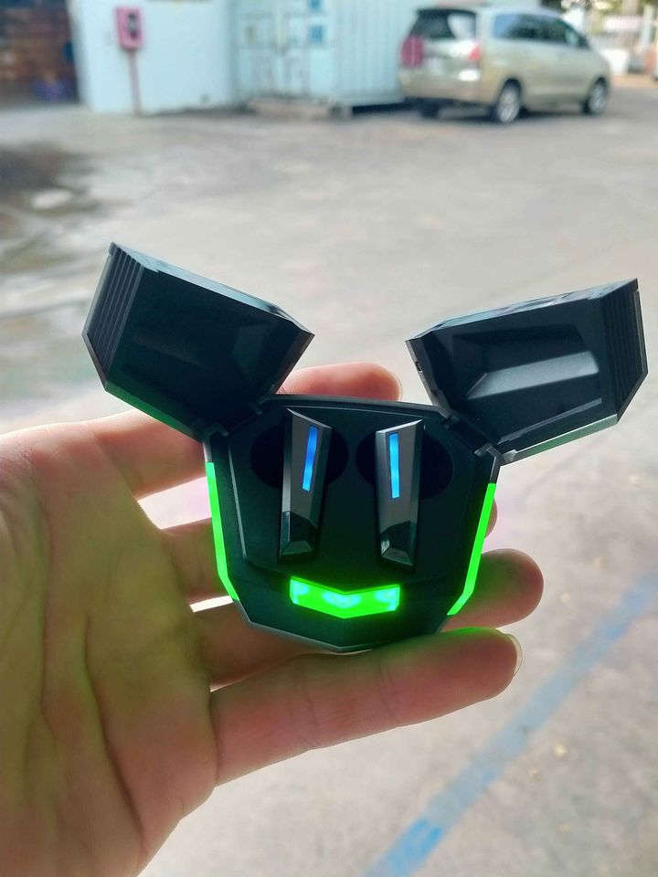 Tai Nghe Gaming V5.2 GS6 Tai Nghe Bluetooth Chơi Game Có Míc, Độ Trễ Thấp, Thiết Kế Cực Đẹp, Tai nghe bluetooth E-sport gaming V5.2,kiểu dáng siêu xe, nắp mở 2 cánh
