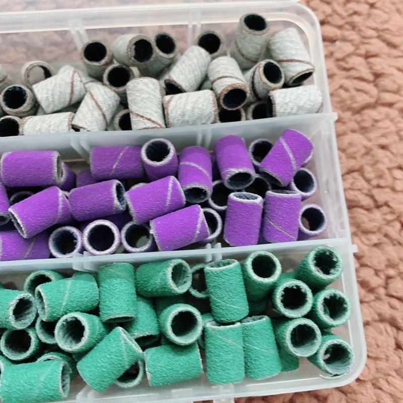 Đầu mài móng nhám, vỏ chà nhám mix màu