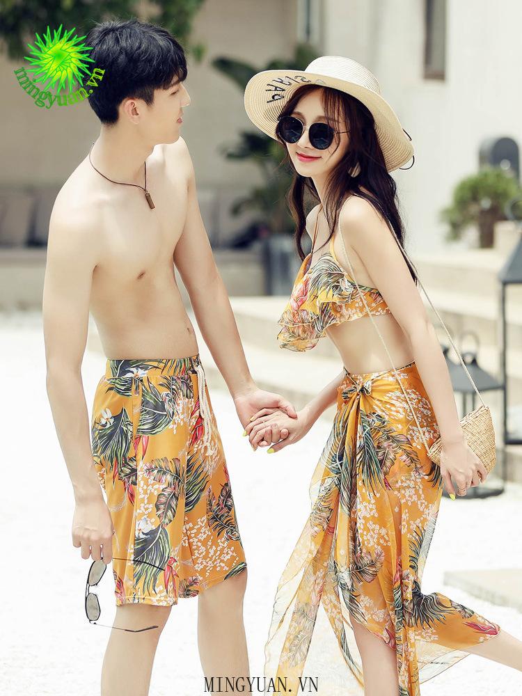 Set Đồ Tắm In Họa Tiết Thời Trang Dành Cho Cả Nam Và Nữ