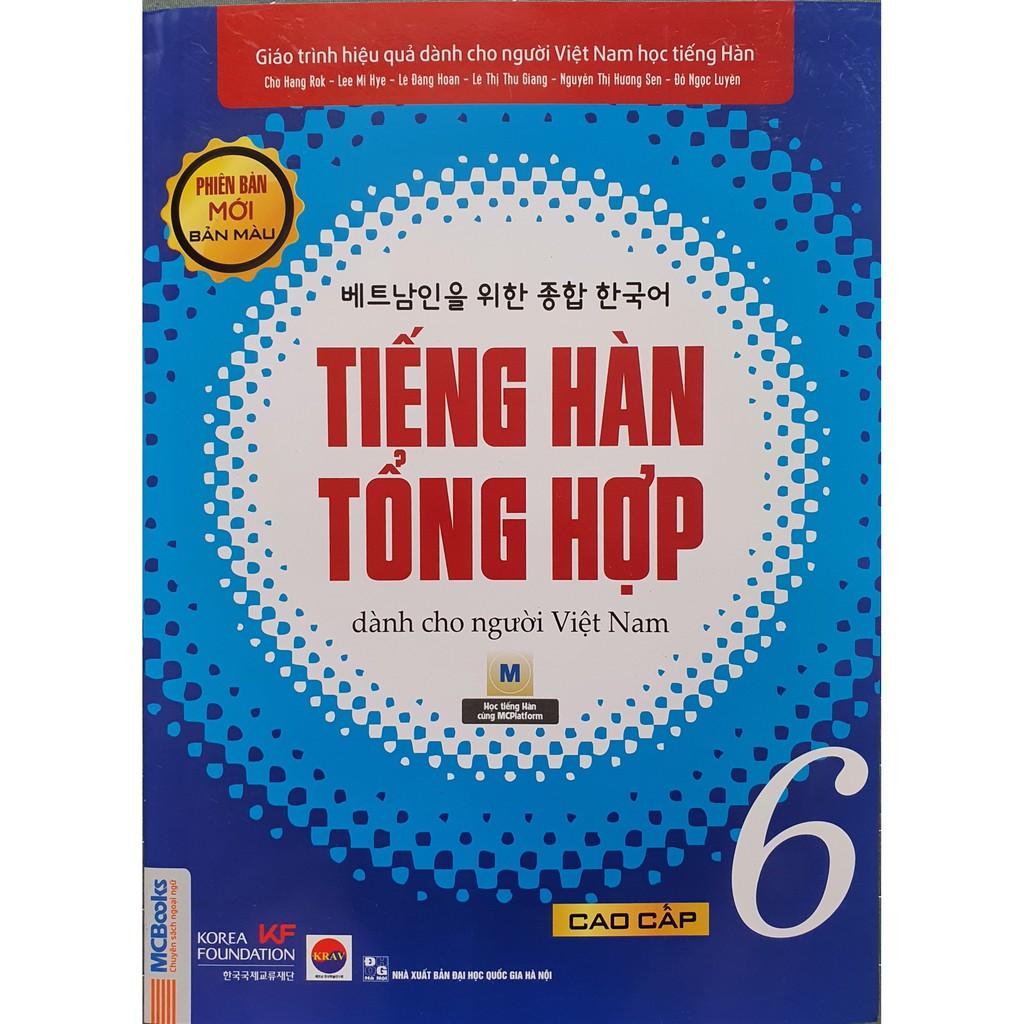 Sách - Trọn Bộ Giáo Trình Tiếng Hàn Tổng Hợp Cao Cấp Tập 6 Bản Màu (SGK + SBT)