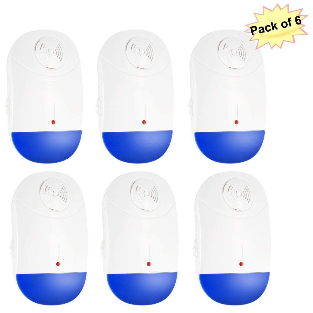 Gói 6 Dụng cụ Điện tử Đẩy lùi Sâu bọ Không độc hại, chống Chuột, Muỗi, Kiến, Nhện, Gián
