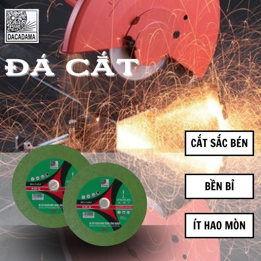 (Combo 10 Viên) Đá Cắt Sắt Resin Xanh lá 350x3x25.4mm Cắt Sắc Bén, Bền Bỉ, Ít Hao Mòn Và Độ Chính Xác Hoàn Hảo | TOPWIN Official Store