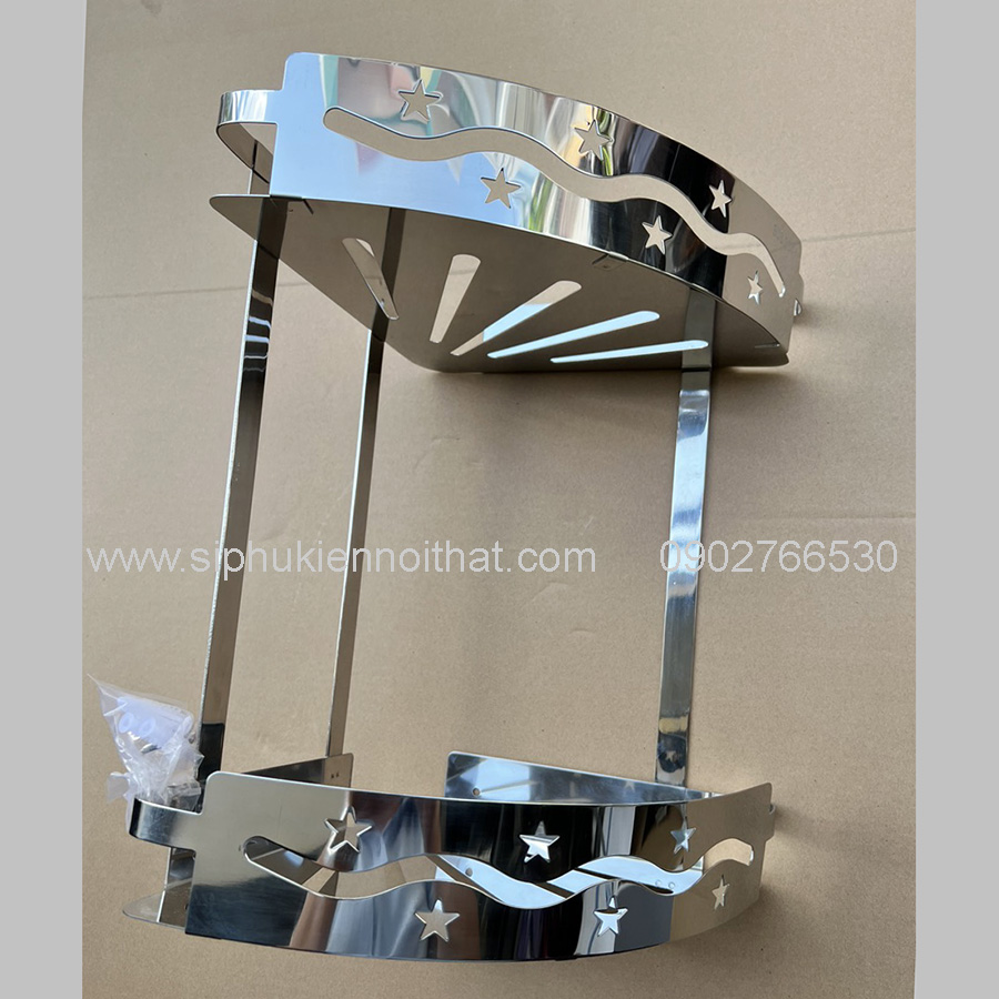 Kệ Góc Nhà Tắm 2 Tầng Inox 304