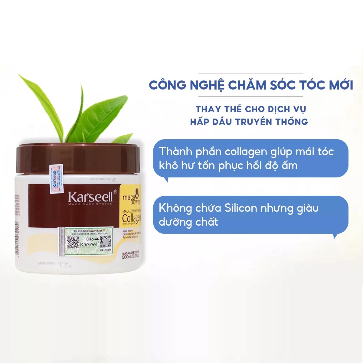 Hình ảnh Kem Ủ Tóc Collagen Karseell Maca 500ml (Hủ)