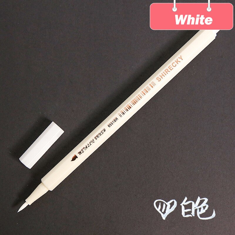 Bút lông mềm cây lẻ Lalunavn 10 màu sắc đầu Brush có nhũ STA Metallic Marker Pen Drawing - A13