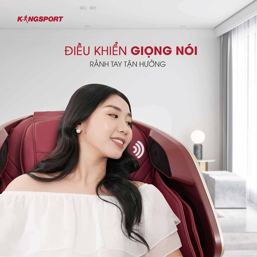 Ghế massage KINGSPORT G50 cao cấp con lăn 3D với 18 bài tập, chế độ quét cơ thể thông minh, đo chân tự động