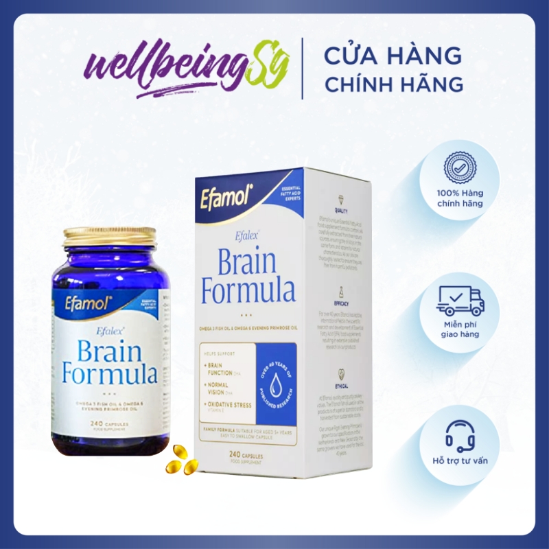 Viên Uống Bổ Sung Dầu Cá DHA, EPA, Efamol Efalex Tăng Cường Trí Nhớ, Hỗ Trợ Trí Não, Tim Mạch, Thị Lực