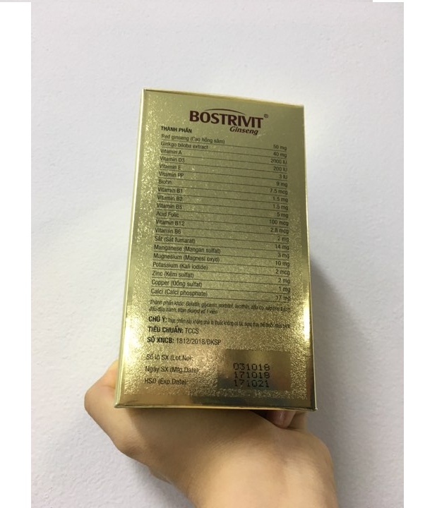 BOSTRIVIT GINSENG 60 viên - bổ sung dinh dưỡng, bảo vệ sức khỏe người già