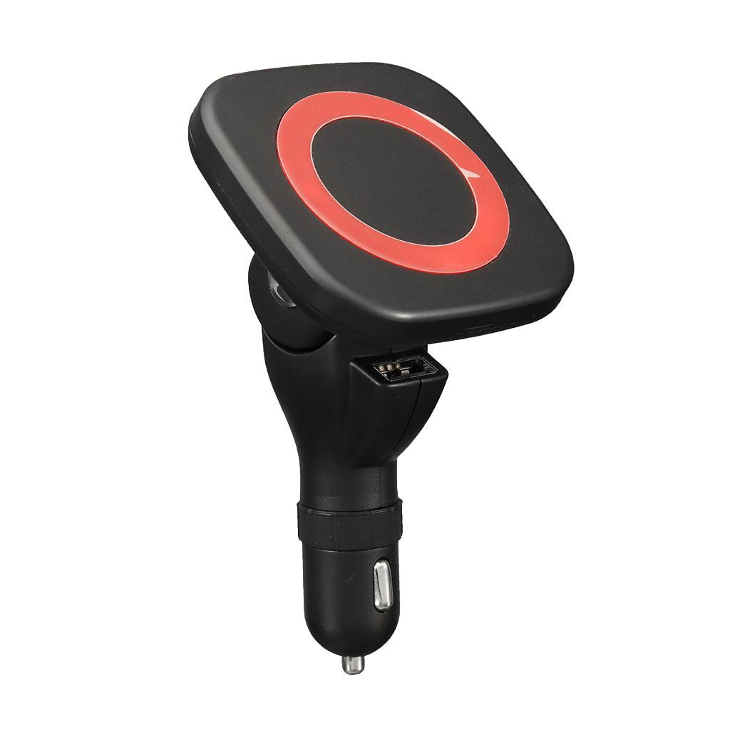 High Quality Qi Fast Wireless Magnetic Car Mount Charger Pad Red