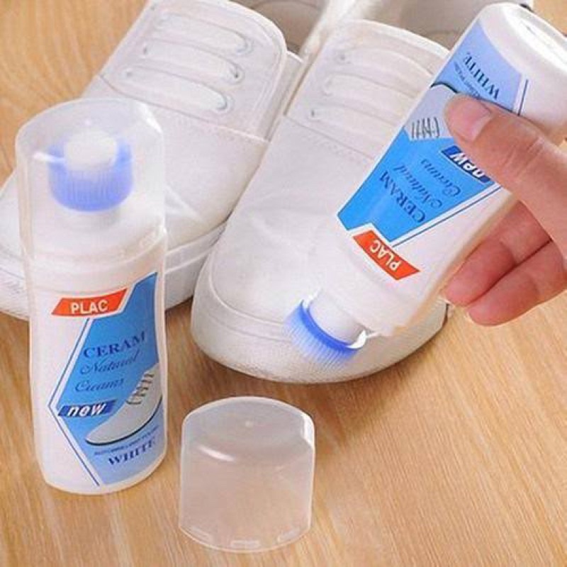 Nước tẩy vệ sinh giày PLAC cream natural siêu sạch dunh tích 100ml shopchuotxinh