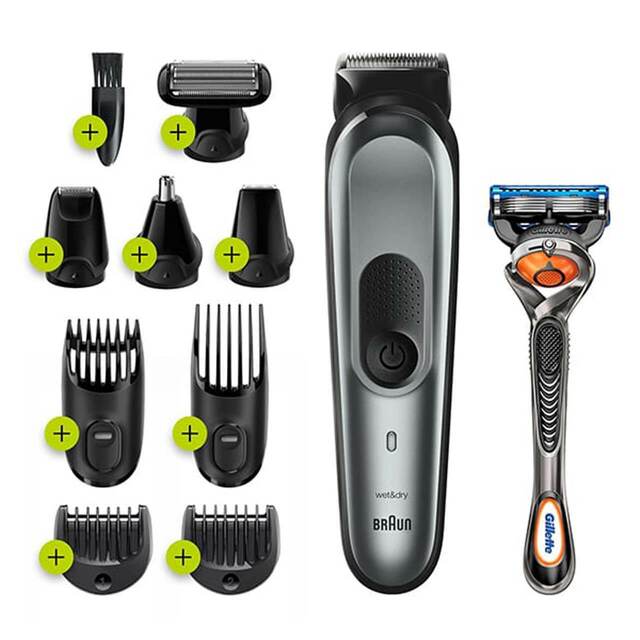Tông đơ cắt tóc, cạo râu, tỉa lông mũi đa năng Braun 10 in 1