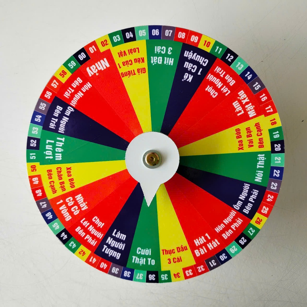 Vòng quay Lucky ( Ăn nhậu Viền Số - 20 ô - Đường kính 25cm x cao 6cm)