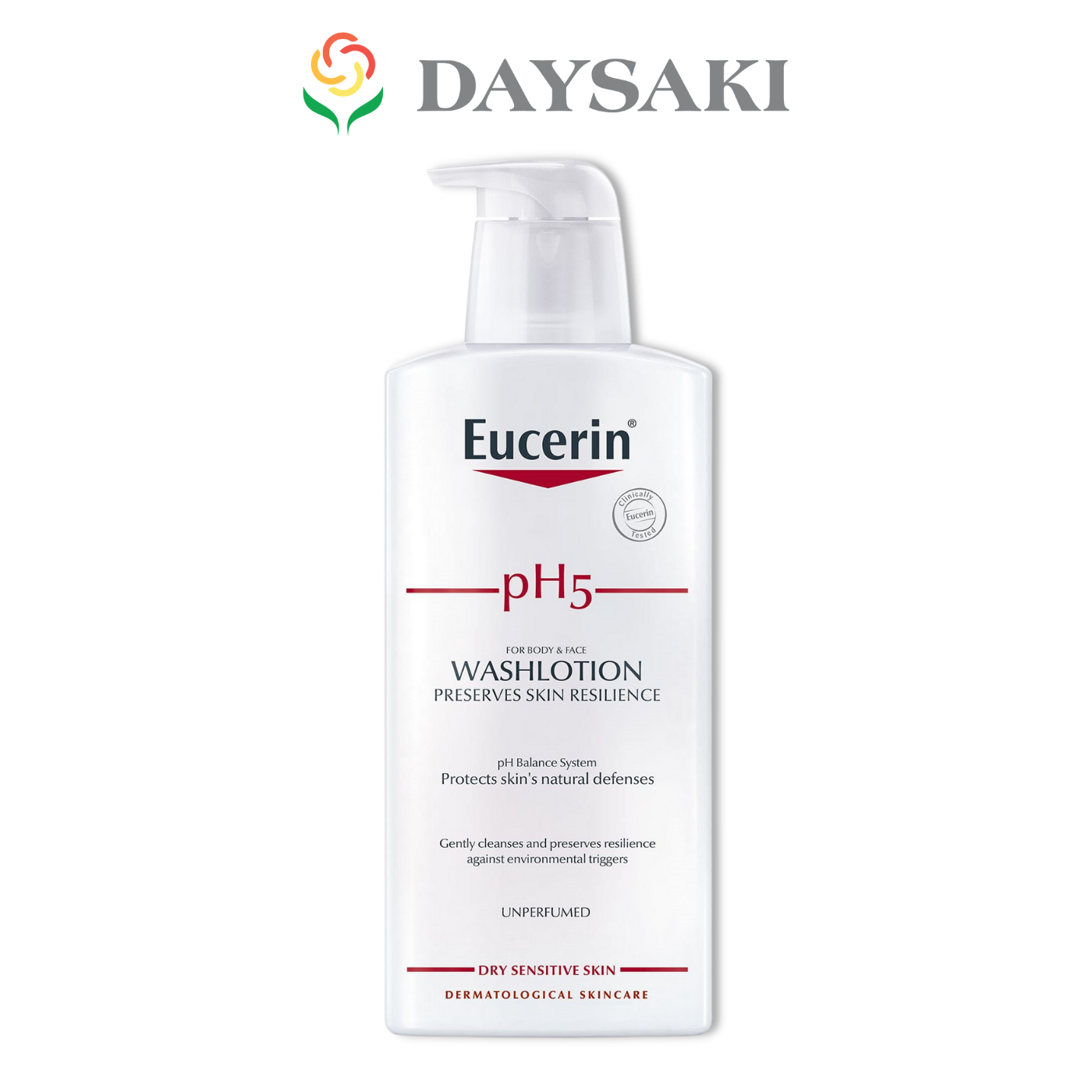 Eucerin Sữa Tắm Và Rửa Mặt Dành Cho Da Nhạy Cảm Không Mùi pH5 Washlotion