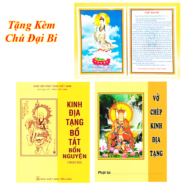 Combo Kinh Địa Tạng Bồ Tát Bổn Nguyện + Vở Chép Kinh Địa Tạng
