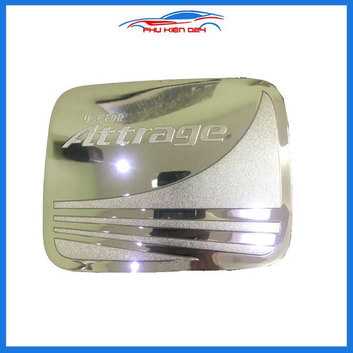Ốp nắp bình xăng Attrage 2015-2016-2017-2018-2019 mạ crom chống trầy trang trí ô tô
