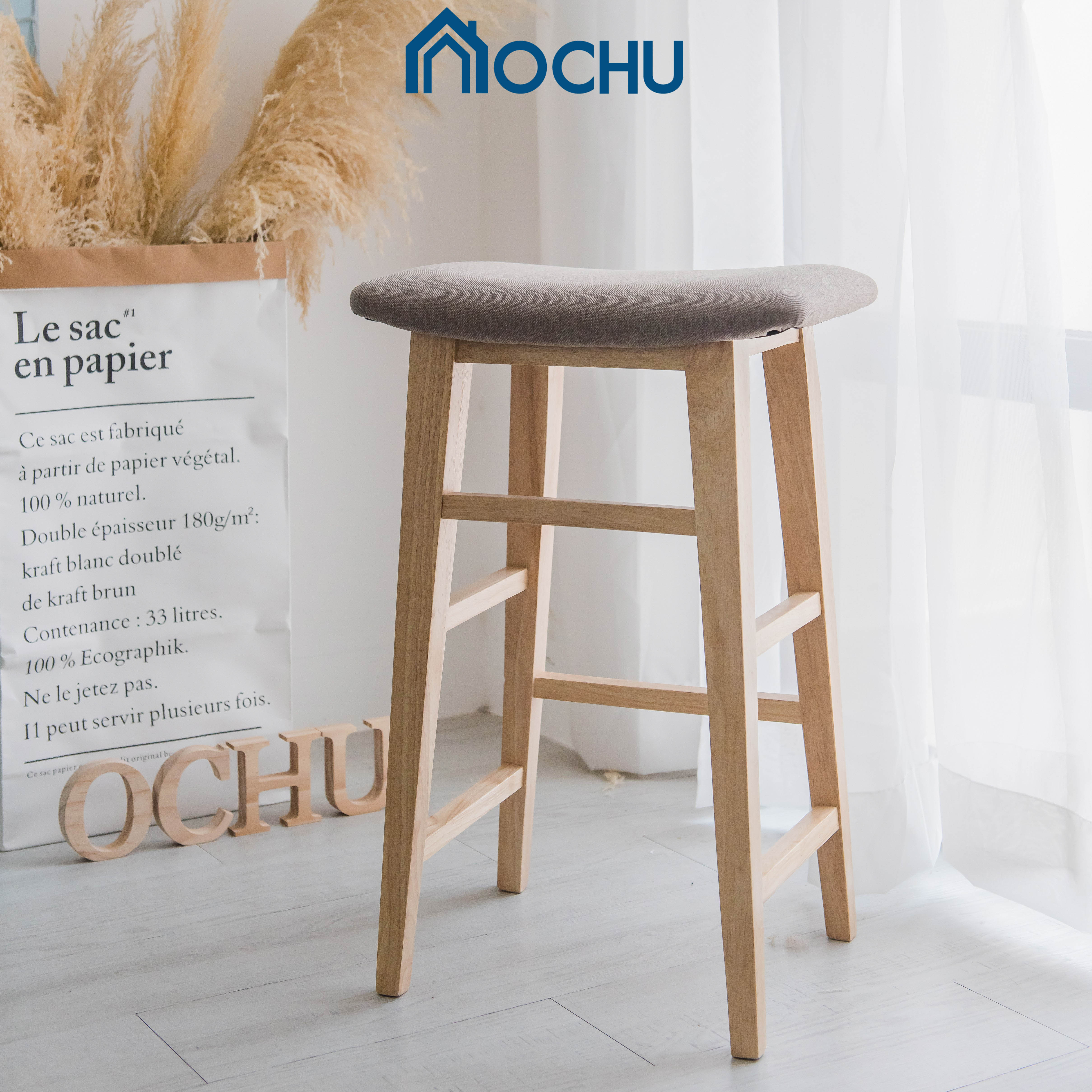 Ghế Đôn Chân Gỗ Cao Su - Cardi Stool Size M