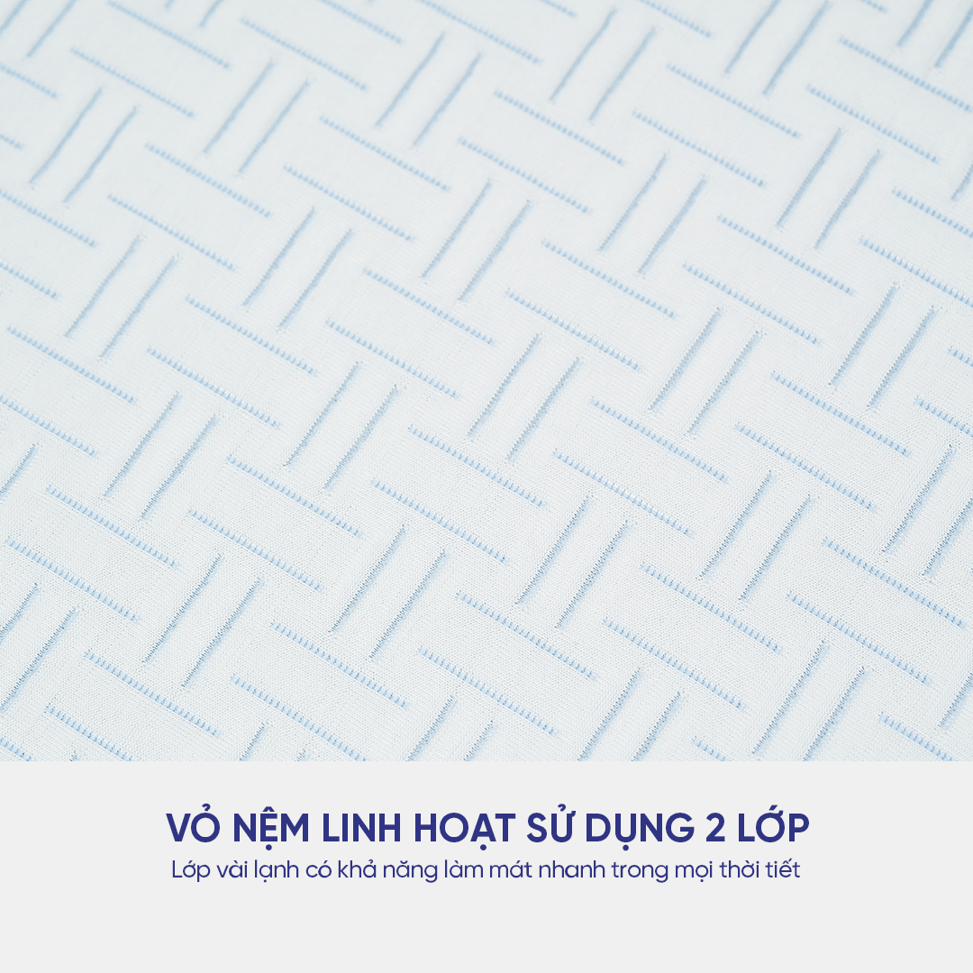 Nệm foam cao cấp cuộn hút chân không Amando Luca kết hợp Charcoal Gel và Green Tea êm ái mát lạnh khi nằm