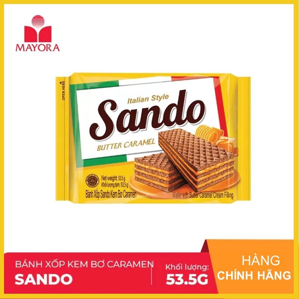 60 gói Bánh xốp Sando Caramel 53.5gX60