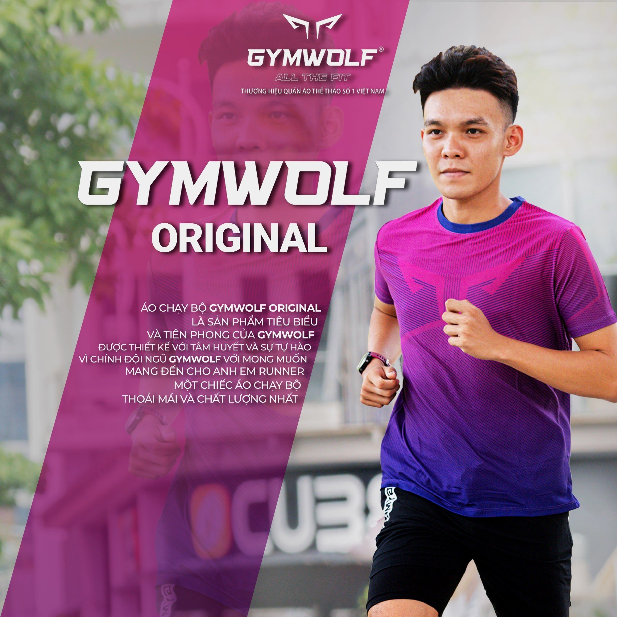 Áo Chạy Bộ GYMWOLF, Áo Chạy Bộ Nam, Nữ Chất Vải Wolf Active Nhẹ, Co Giãn 4 Chiều,Thoái Mái Khi Vận Động