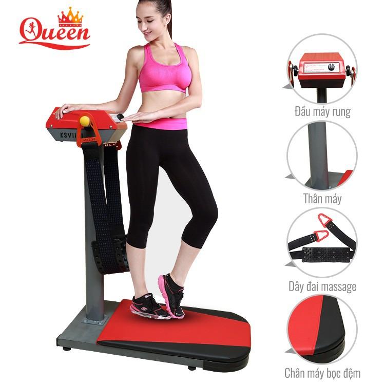 Máy Rung Đứng Pro New- 300W - Máy massage bụng đứng. Mẫu mới đế cao su đúc dây đai nút