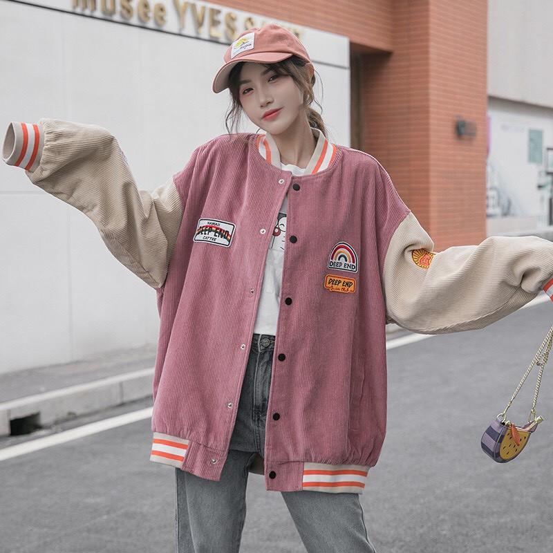 Áo Bomber nhung cầu vồng End