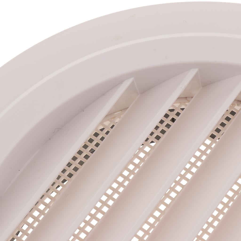 White ABS Air Vent Grille Round Ducting Ventilation Cover Wall Grilles DN200