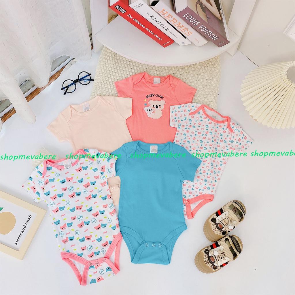 Set 5 body chip, bodysuit cho bé trai và bé gái sơ sinh từ 0-9kg - BC02
