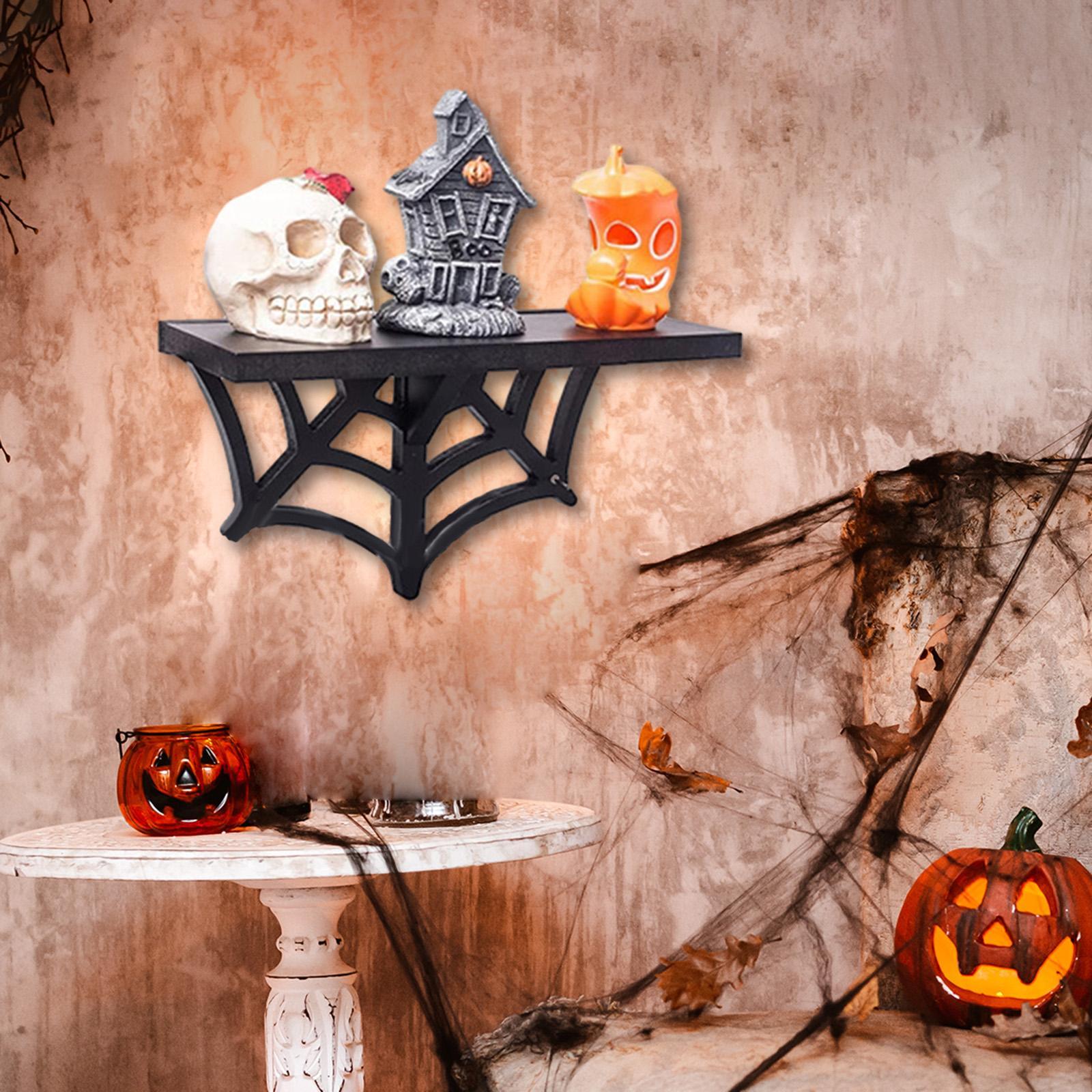 Halloween Wall Mounted Shelf Display Shelf ,Halloween Decorations Black Room Decor ,Storage Rack Holder Floating Storage Rack for Home, Bedroom