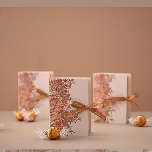 (Kích thước  8 * 4,5 * 12cm) - Hộp giấy đựng quà tặng gắn ruy băng Happy Every, đựng son môi, nước hoa, sô cô la vv