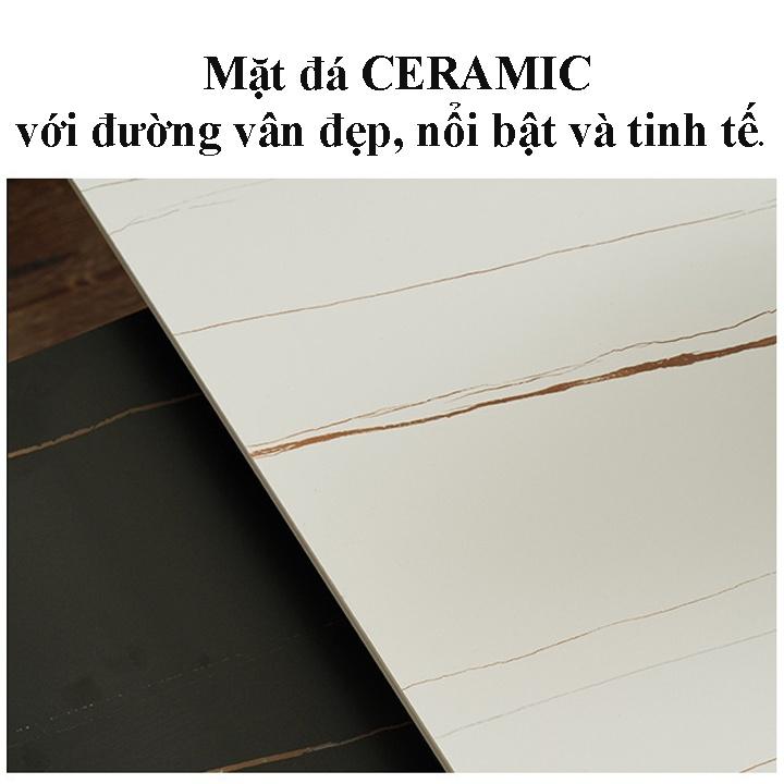 Bàn trà mặt đá sofa ceramic nhập khẩu, bàn phòng khách cao cấp phong cách hiện đại - Bảo hành 12 tháng