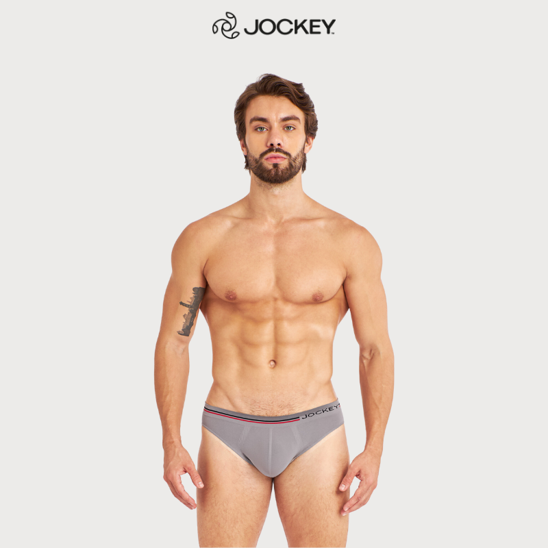 Quần Lót Nam Jockey Tam Giác Không Đường May Seam Free Màu Xám Kháng Khuẩn Cao Cấp - 9133