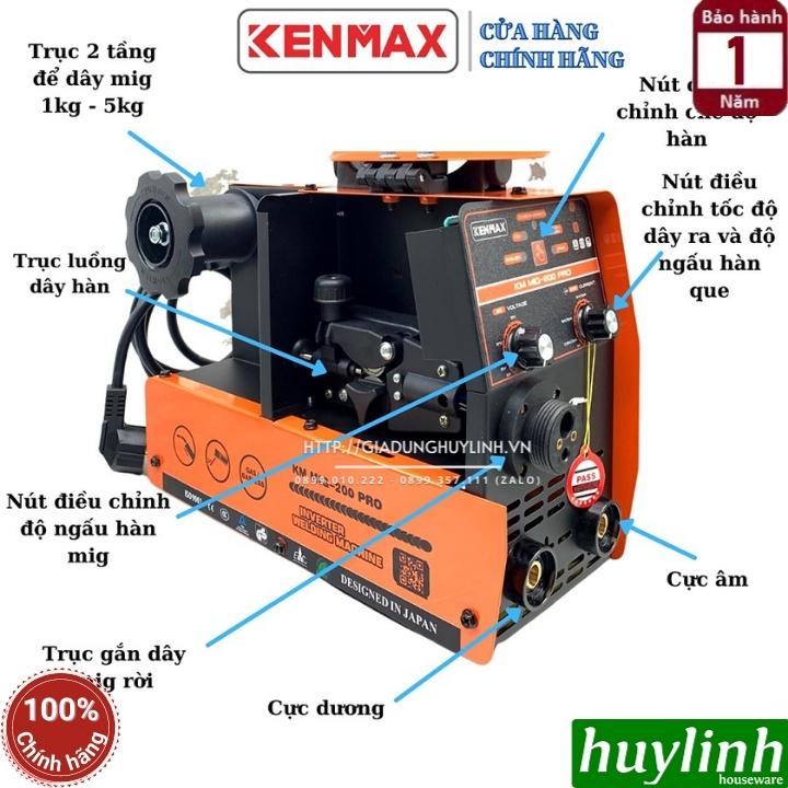 Máy hàn 3 chức năng Kenmax MIG 200 PRO - Tặng cuộn dây 1kg [hàn cuộn 1 - 5 kg] - Hàng chính hãng