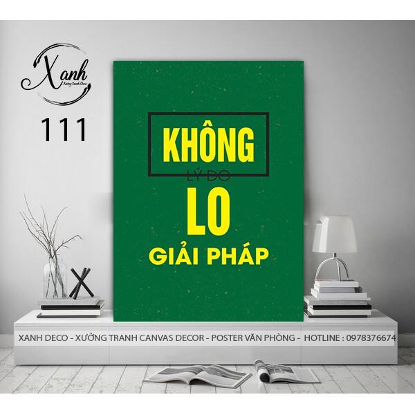 Tranh canvas động lực &quot; 5 điều sếp dạy&quot; tặng đinh treo tranh