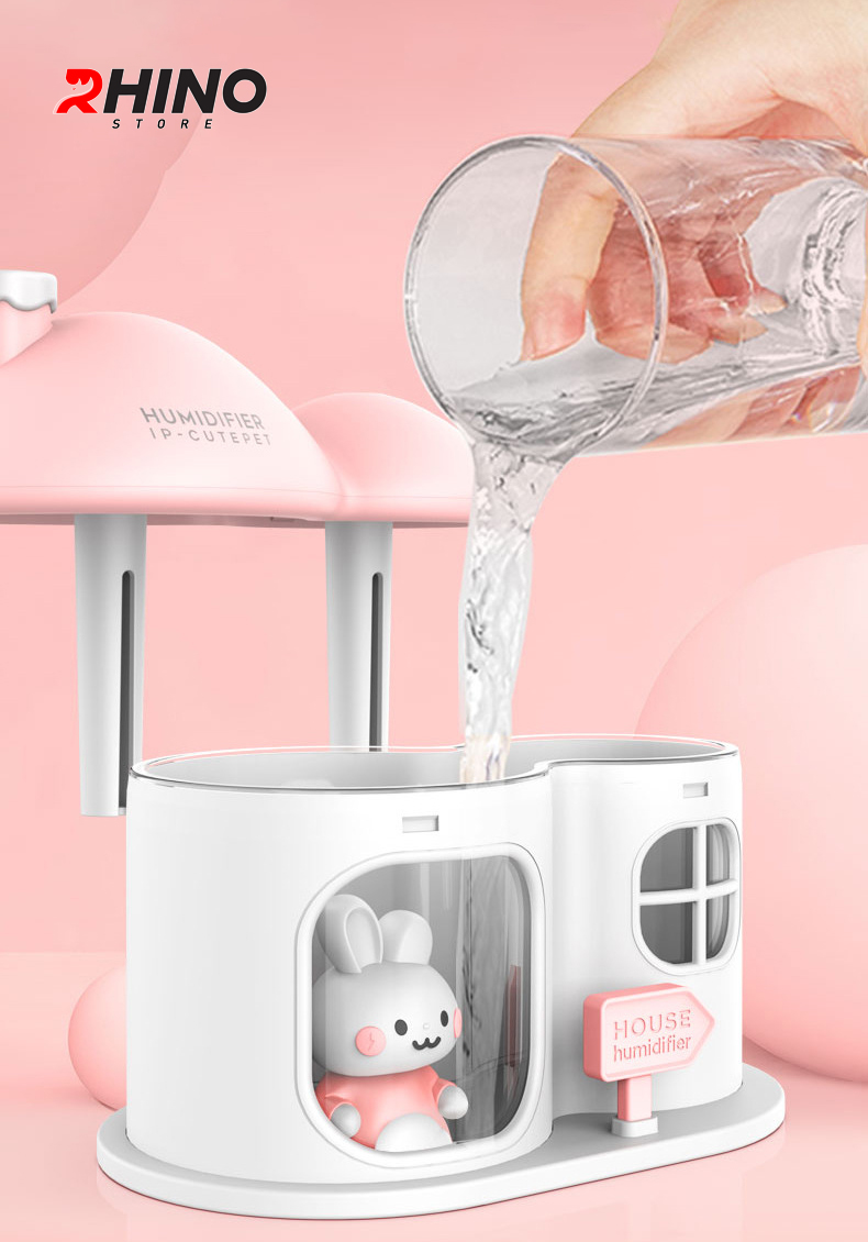 Máy phun sương 2 đầu phun cute Rhino H810 300ml 3 chế độ phun hàng chính hãng