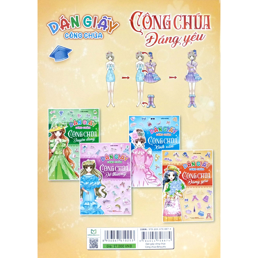 Dán giấy công chúa - Công chúa đáng yêu B27