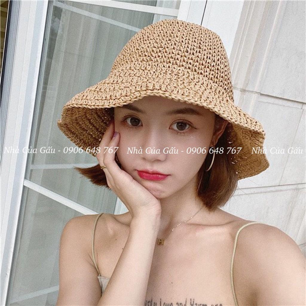 Nón cói đính nơ bảng bự