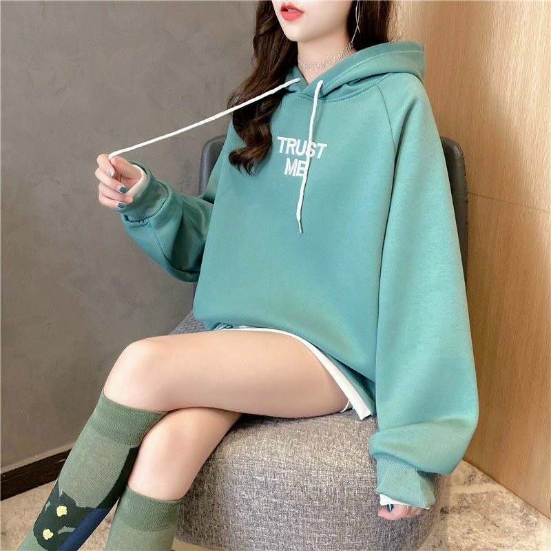 Áo khoác nữ hoodie , mẫu mới thu đông Chandi Kèm Ảnh Thật 2021 HD11