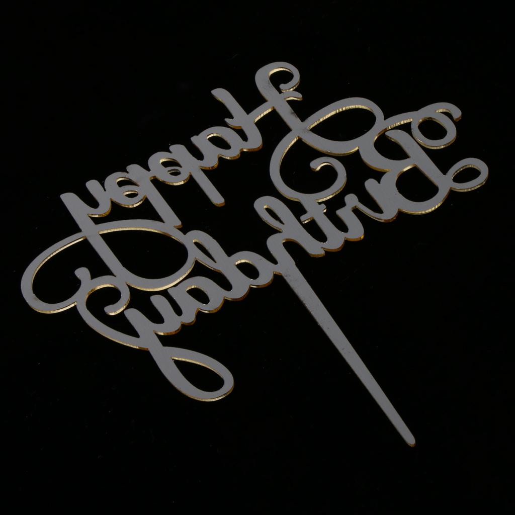 Acrylic Happy Birthday Cake Topper Party Supplier