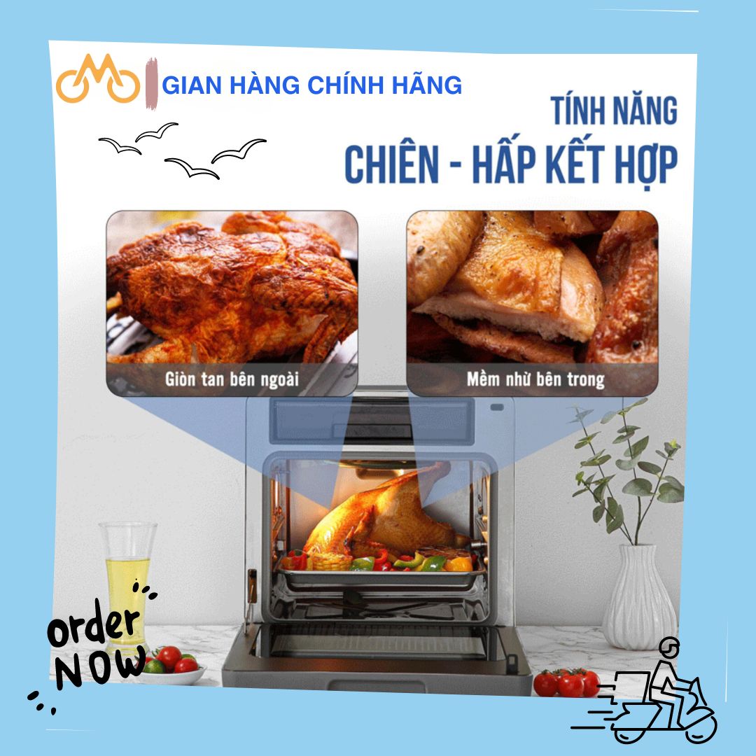 Nồi Chiên Hơi Nước TAPUHO TSF16 Dung Tích 16L 60 Chương Trình Nấu Công suất 1000W - 1800W Bảo Hành 24 Tháng- Hàng Chính Hãng