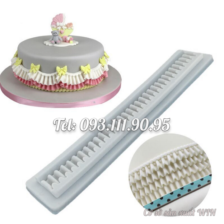 Khuôn silicon làm bánh, rau câu, fondant hình ren – Mã số 1274