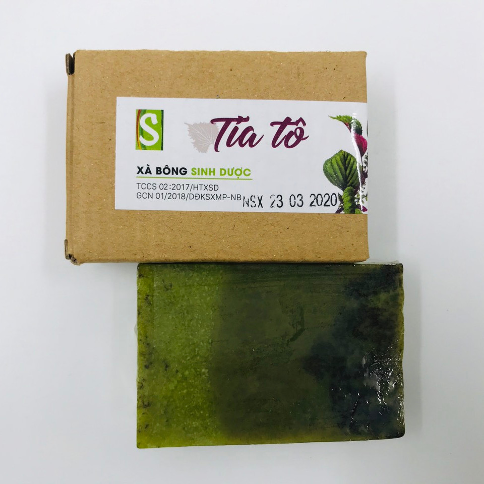 Xà bông Sinh Dược - Tía Tô (100 gram) - Xà bông thảo dược