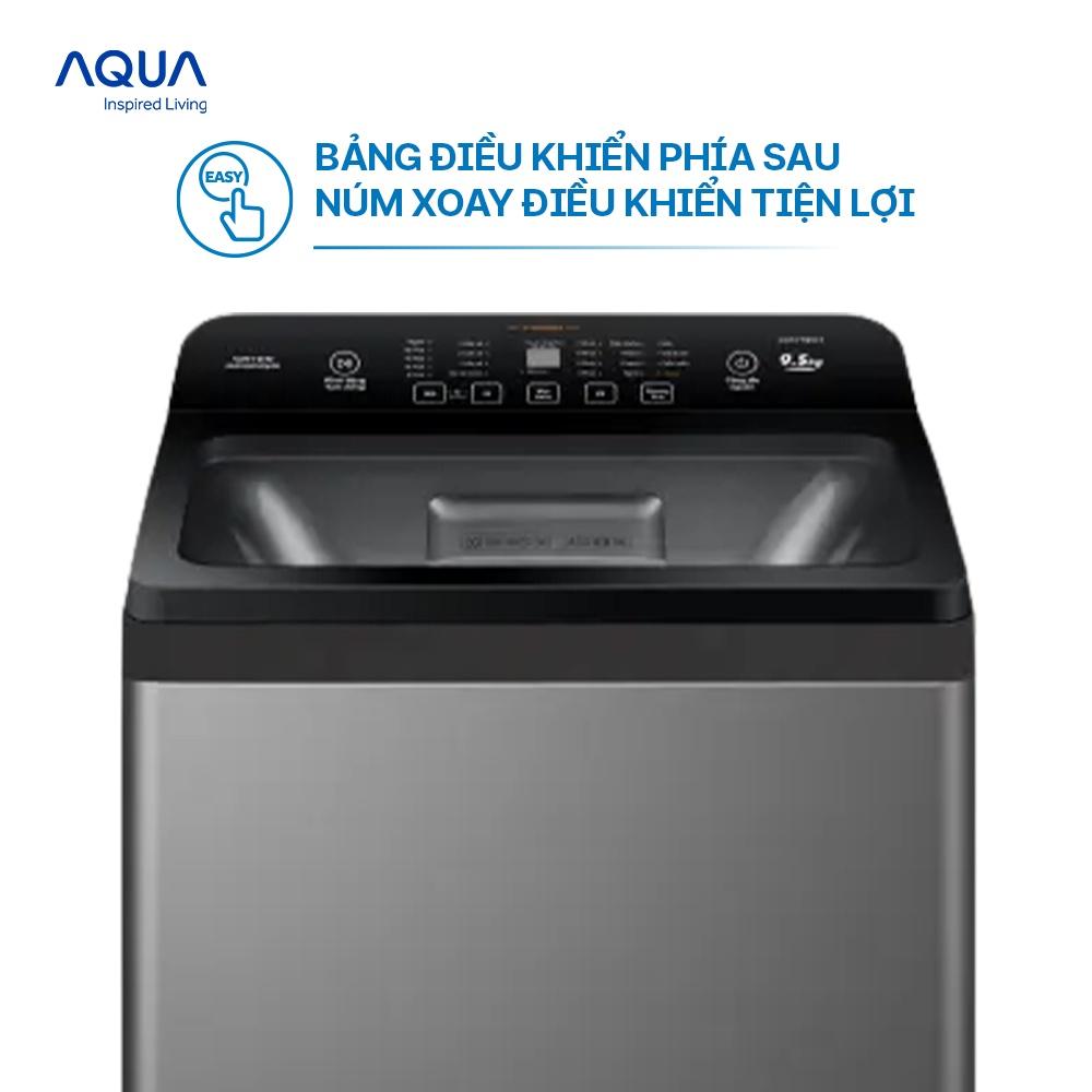 Máy giặt cửa trên 9,5kg Aqua AQW-FR95HT.S - Hàng chính hãng - Chỉ giao HCM, Hà Nội, Đà Nẵng, Hải Phòng, Bình Dương, Đồng Nai, Cần Thơ