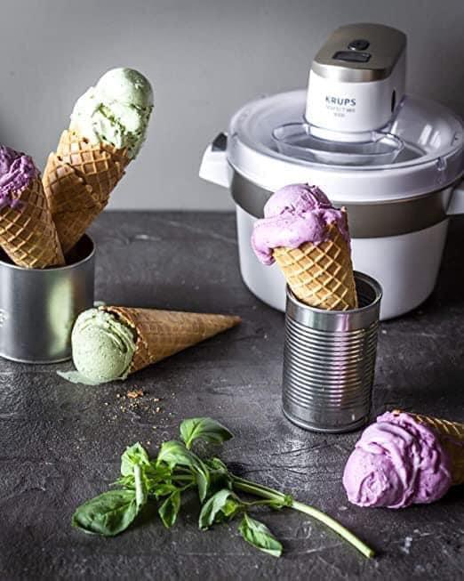 Máy Làm Kem Tươi KRUPS, Máy Làm Kem Cuộn Mini, Máy Làm Kem Hoa Quả Tại Nhà, Ice Cream Maker, Dung Tích 1.6L, Nhập Đức